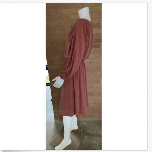 Vintage ACT 1 NEW YORK JERSEY DRESS Elastic Waist - Picture 9 of 12